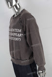 Digital print damaged vintage long shirt