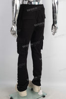 Black digital print cargo pants