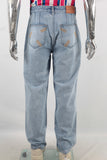 Blue leggings denim jeans
