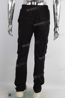 Black digital print cargo pants