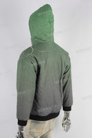 Green knitted diamonds embroidered jacket