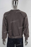 Digital print damaged vintage long shirt