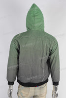 Green knitted diamonds embroidered jacket
