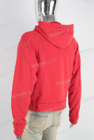 Red heavyweight unisex hoodie