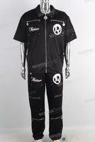 Digital print patchwork rhinestone t shirt and cargo pants