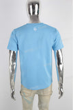Square Top Slim Blue T Shirt Men