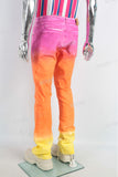 Men Tie-Dye Rainbow stack Jeans