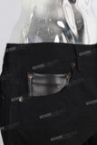 Black baggy denim jeans