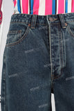 Blue baggy denim jeans