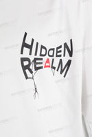 White oversize digital print t shirt