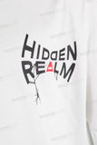 White oversize digital print t shirt