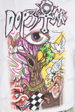 White oversize digital print t shirt