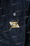 Black embroidered jeans