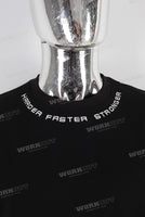 Black heavyweight digital print t shirt