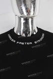 Black heavyweight digital print t shirt