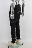 Black patchwork skinny jeans men