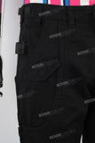 Black cargo slim fit pants