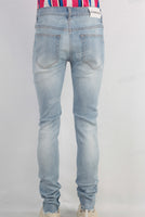 Blue skinny denim jeans