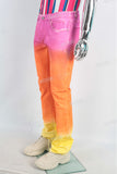 Men Tie-Dye Rainbow stack Jeans