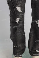 Digital print damaged cargo jeans