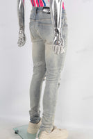 Damage skinny denim jeans