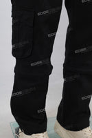 Black cargo slim fit pants