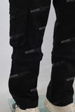 Black cargo slim fit pants