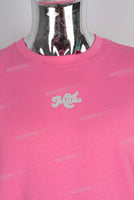 pink oversize digital print heavyweight T shirt men