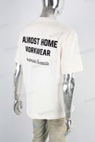White slim fit embroider t shirt