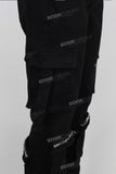 black cargo jeans men