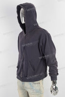 Dark blue heavyweight zip up hoodie jacket
