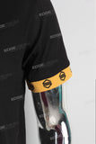 Black Slim Fit Panel Regular T Shirt Men