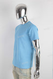 Square Top Slim Blue T Shirt Men