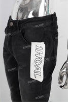 Black Stitching Flared Bottom Jeans men