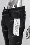 Black Stitching Flared Bottom Jeans men