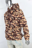 Camouflage sherpa fleece hoodie