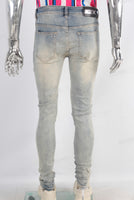 Damage skinny denim jeans