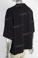 Black digital print oversize t shirt
