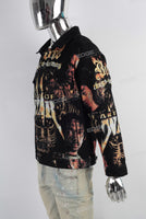 Black digital print jacket