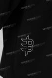 Black heavyweight digital print t shirt