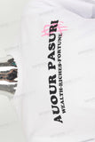 White large digital print T shirt men