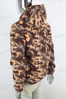 Camouflage sherpa fleece hoodie