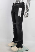 Black Stitching Flared Bottom Jeans men