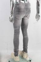 Acid washed skinny stack jeans
