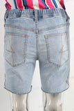 Blue paint splatters patchwork short