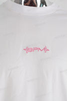 White Oversize Pink Digital Print  T shirt Men