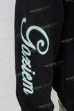 Black embroidered hooded jacket
