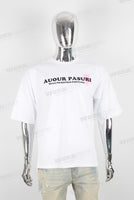 White large digital print T shirt men