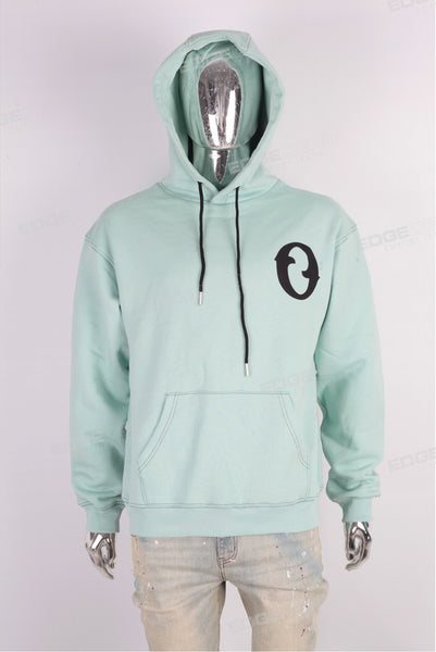 Green drop should oversize digital print hoodie men