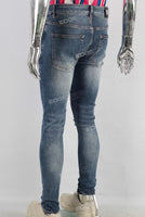 Blue damaged skinny jeans